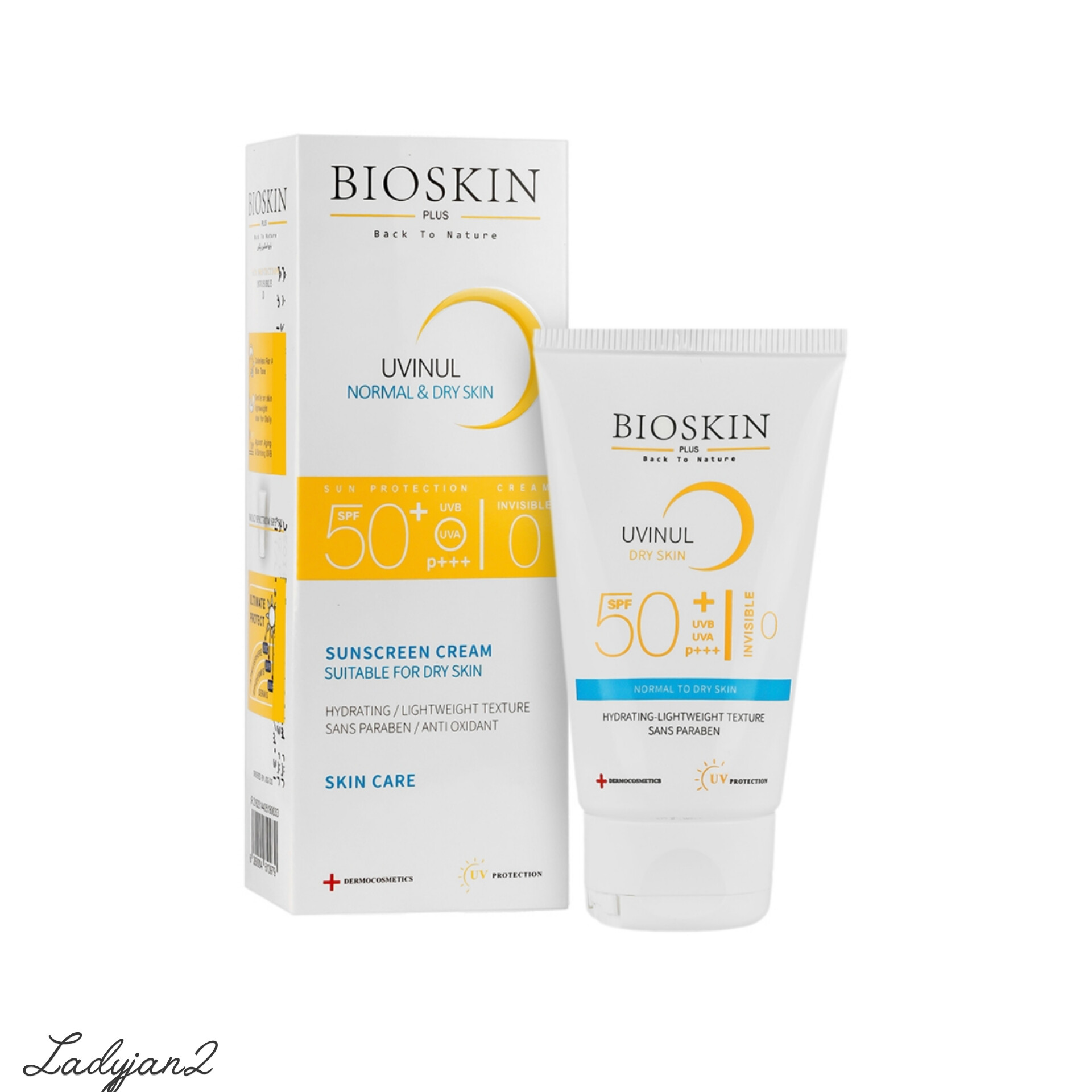 کرم ضد آفتاب بایو اسکین پوست خشک SPF50 بی رنگ