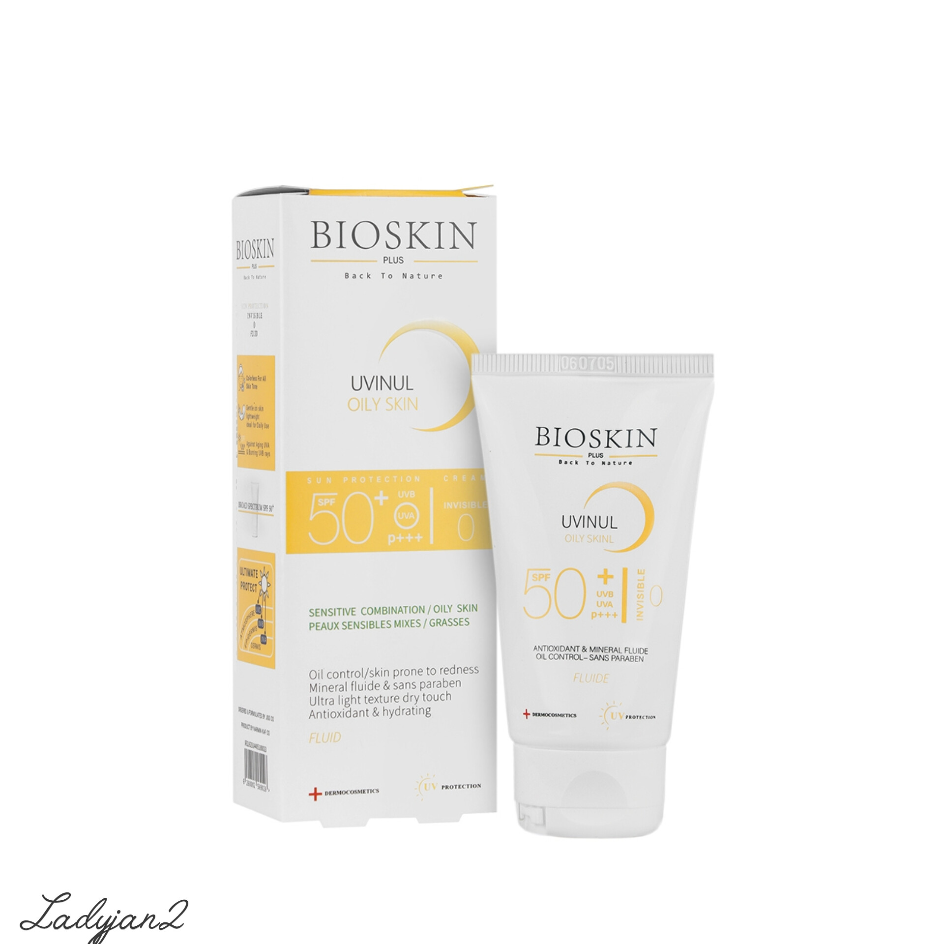 کرم ضد آفتاب بایو اسکین پوست چرب SPF50 بی رنگ