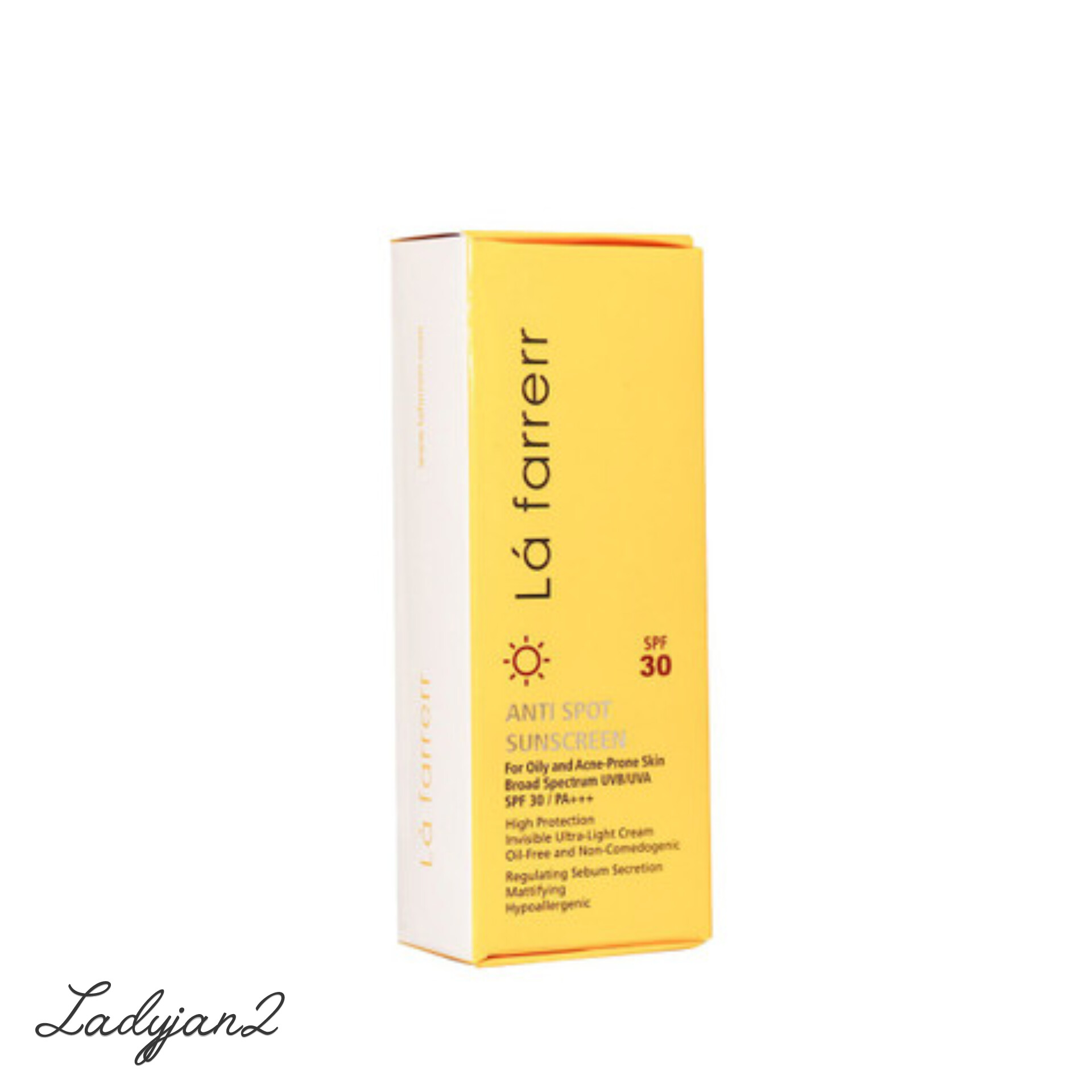 کرم ضد آفتاب و ضد لک بی رنگ مخصوص پوست های چرب و مستعد آکنه SPF30 لافارر حجم 40 میلی لیتر