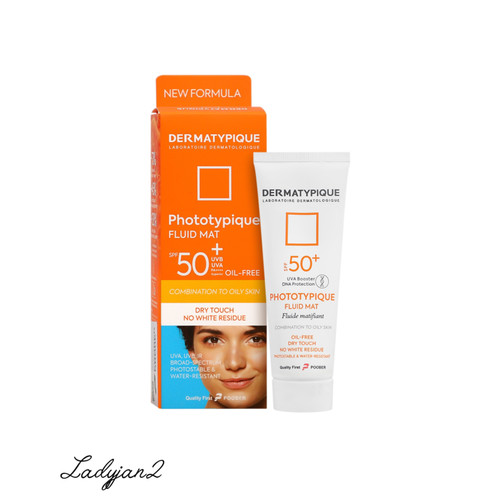 فلوئید ضد آفتاب بی رنگ آنتی آکنه درماتیپیک مناسب پوست چرب و جوش دار SPF50 حجم 40 میلی لیتر