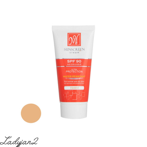 کرم ضد آفتاب رنگی SPF 90 مای پوست نرمال تا خشک