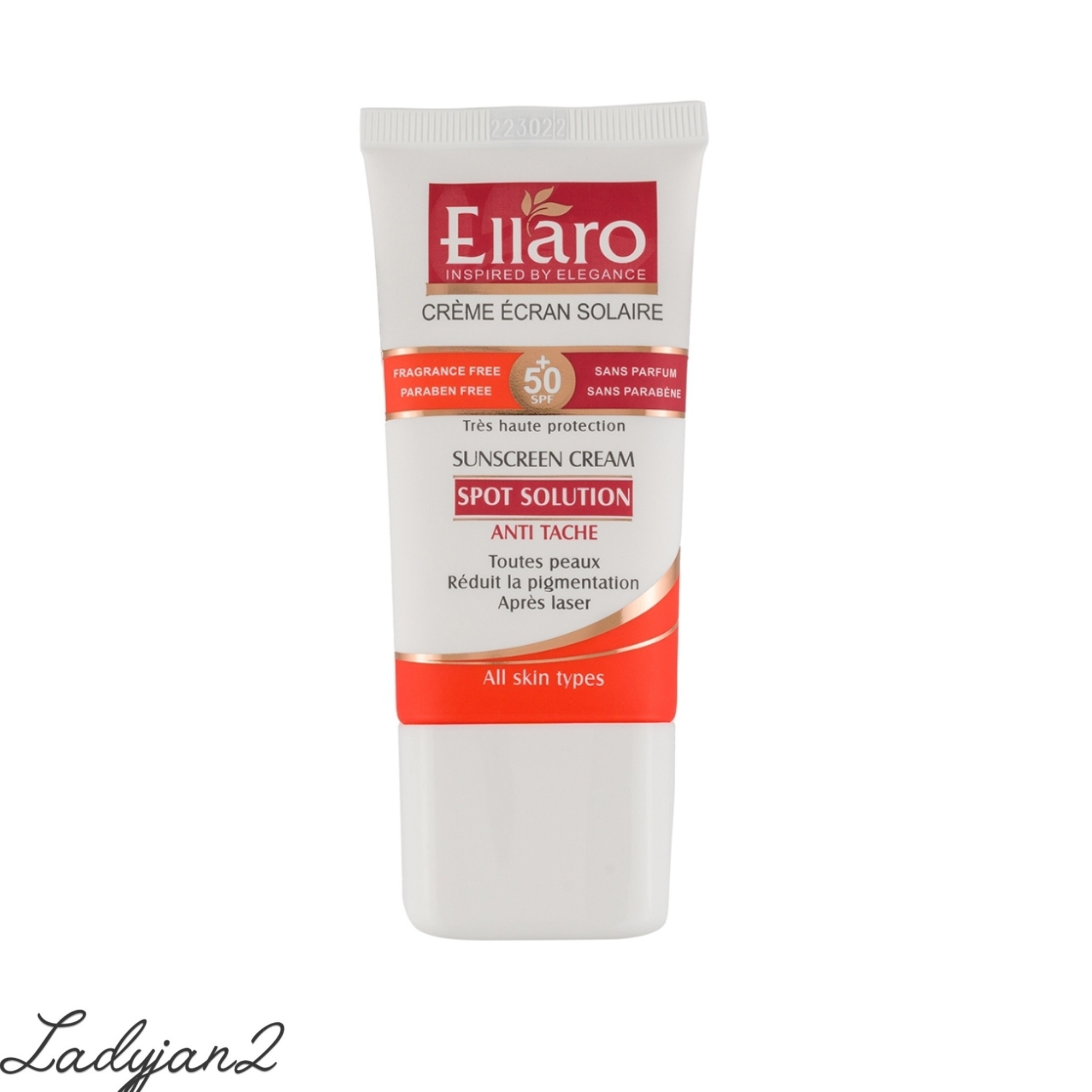 کرم ضد آفتاب بی رنگ الارو مدل Spot Solution با SPF50 مناسب انواع پوست حجم 40 میلی لیتر