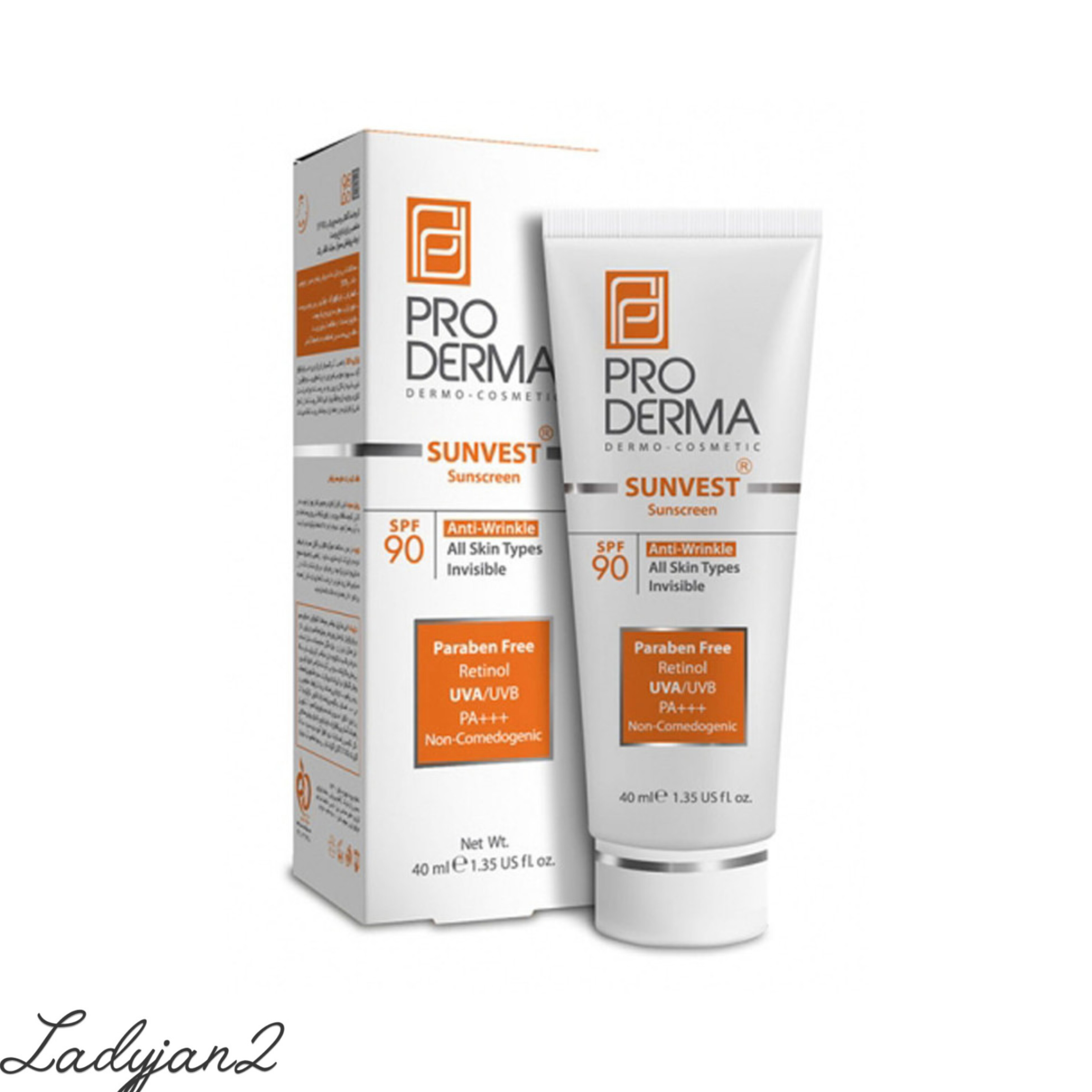 کرم ضد آفتاب و ضد چروک پرودرما SPF90 حجم 40 گرم