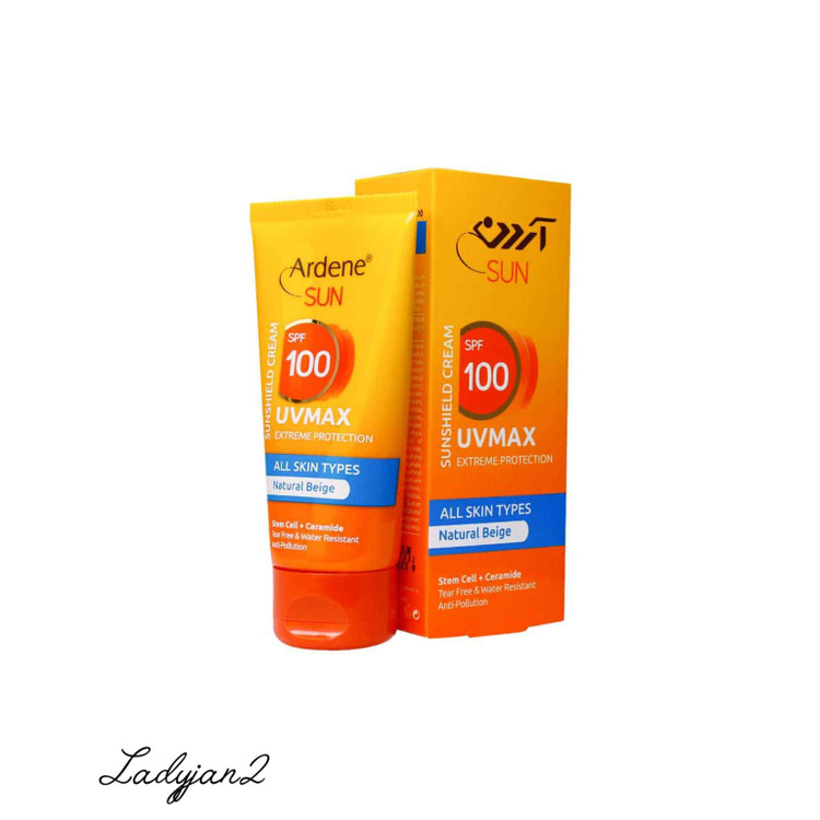 کرم ضد آفتاب آردن بژ طبیعی مناسب انواع پوست SPF100
